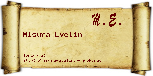 Misura Evelin névjegykártya